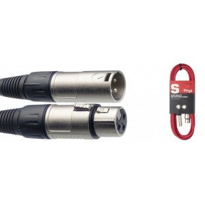 Stagg 10 m high quality microphone cable in Red