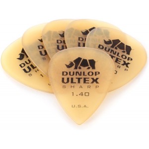 6 pack Jim Dunlop 433 Sharp Ultex 1.40mm Picks