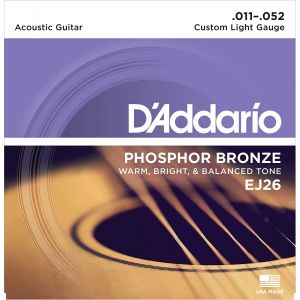 D'Addario Phosphor Bronze 11-52 Acoustic Guitar Strings