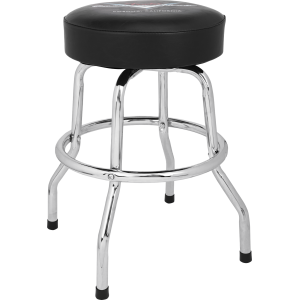 Fender® Custom Shop Chevron Logo Barstool, Black/Chrome 24 inch